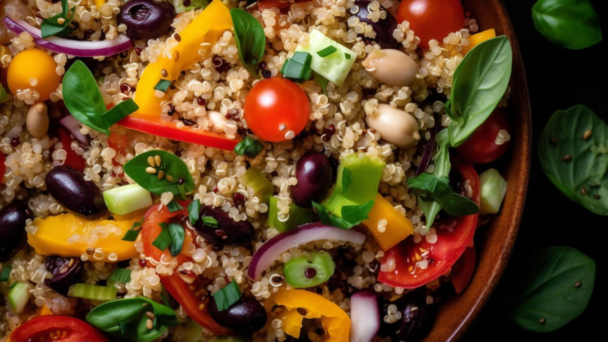 10 hälsosamma och proteinrika recept för vegetarianer illustration